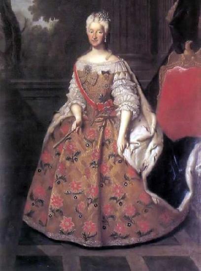 Louis de Silvestre Portrait de Marie-Josephe d'Autriche oil painting image